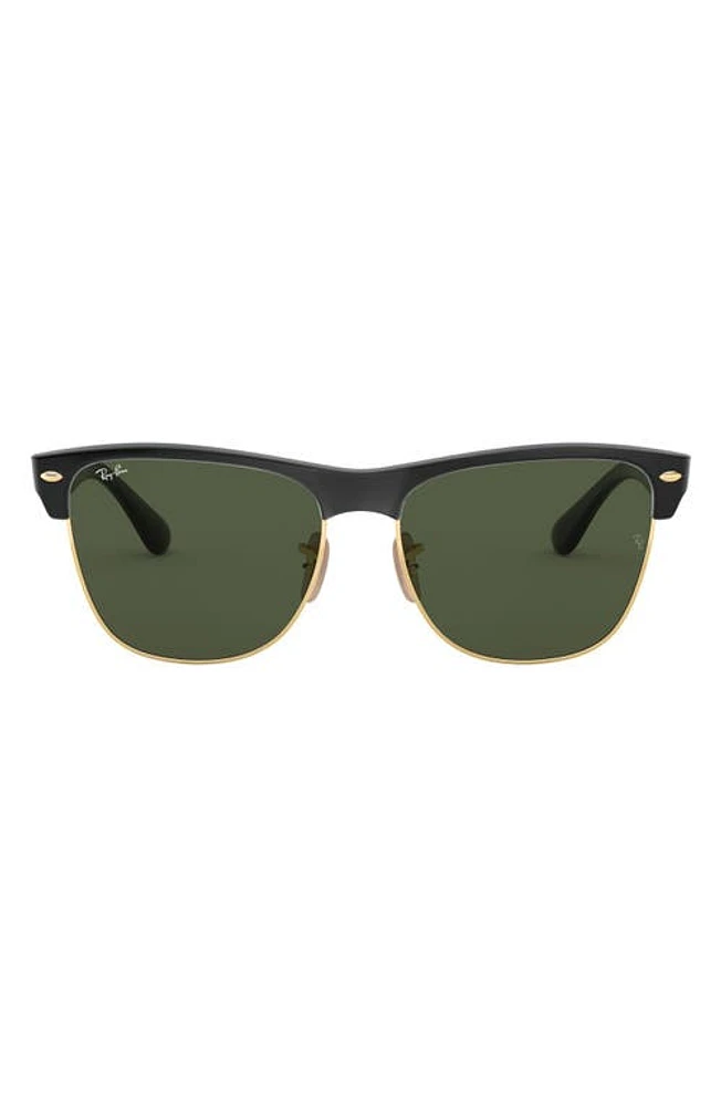 Ray-Ban Highstreet 57mm Sunglasses in Demi Black/Green Solid at Nordstrom