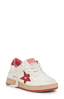 Golden Goose Kids' Ball Star Lace-Up Leather Sneaker White/Red at Nordstrom,