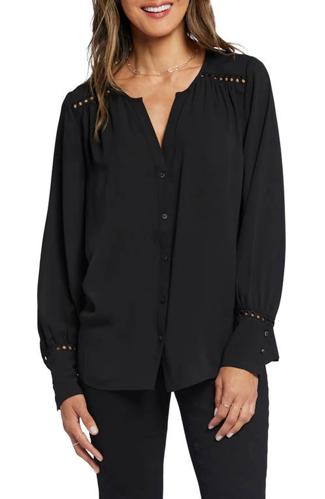 NYDJ Liliana Lace Inset Peasant Top at Nordstrom,