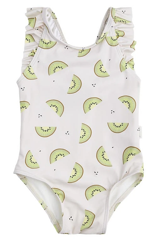 Petit Lem Kiwi One-Piece Swimsuit Cream at Nordstrom,