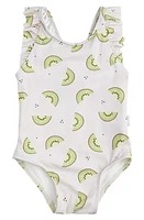 Petit Lem Kiwi One-Piece Swimsuit Cream at Nordstrom,