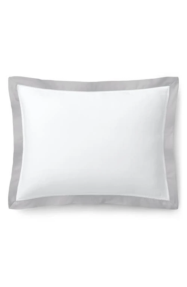 Ralph Lauren Contrast Border Organic Cotton Sham in True Platinum at Nordstrom