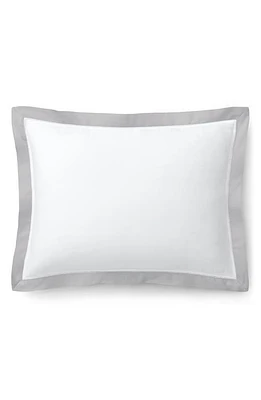 Ralph Lauren Contrast Border Organic Cotton Sham in True Platinum at Nordstrom