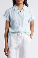 caslon(r) Linen Blend Camp Shirt at Nordstrom,