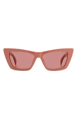 rag & bone 53mm Cat Eye Sunglasses in Pink/Burgundy at Nordstrom