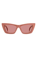 rag & bone 53mm Cat Eye Sunglasses in Pink/Burgundy at Nordstrom