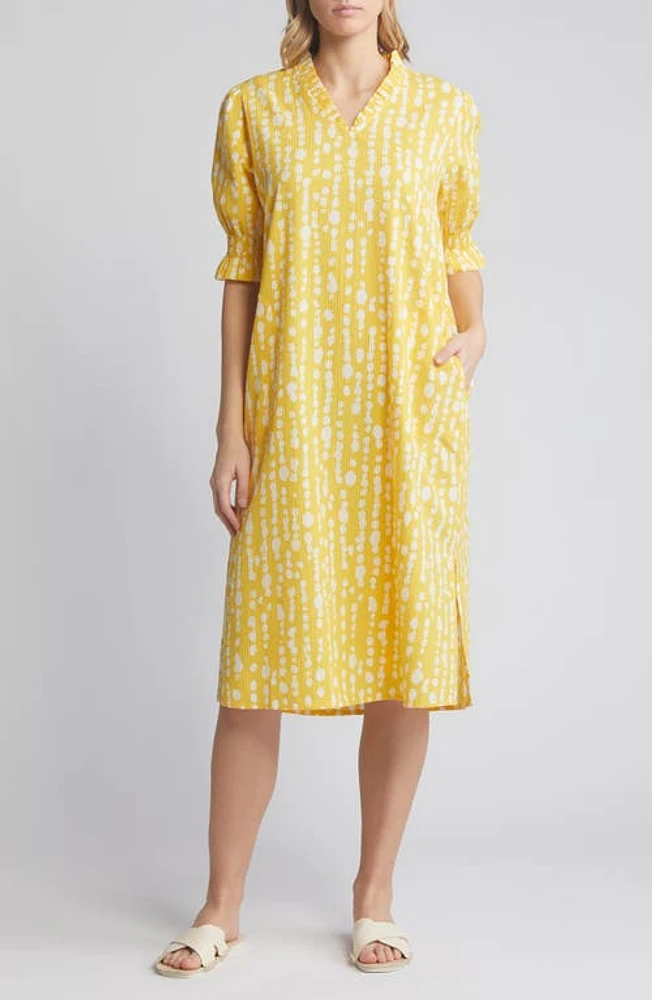 Masai Copenhagen Nydela Abstract Print Cotton Dress Solar Power at Nordstrom,