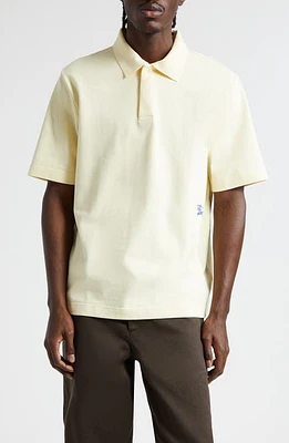 burberry Embroidered Equestrian Knight Cotton Piqué Polo Sherbet at Nordstrom,