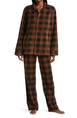 SKIMS Plaid Sleep Shirt & Pants Set Jasper Buffalo Check at Nordstrom,