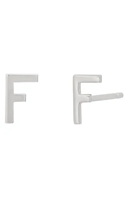 BYCHARI Initial Stud Earrings in 14K Gold-F at Nordstrom