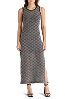 Steve Madden Nyssa Textured Sleeveless Knit Dress Black at Nordstrom,