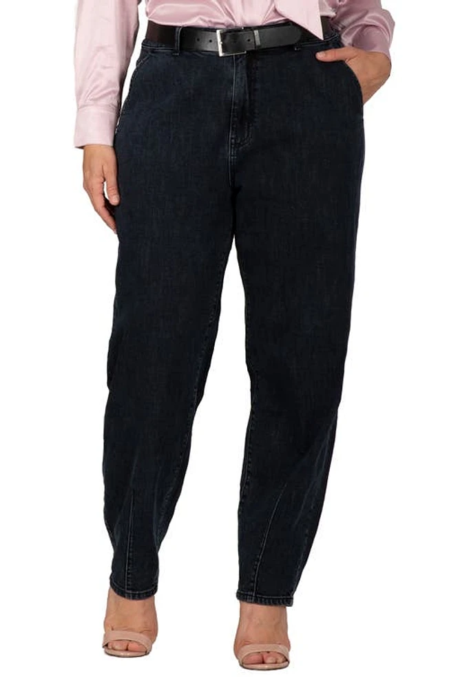 Standards & Practices High Waist Seamed Hem Straight Leg Jeans Blackstone at Nordstrom,