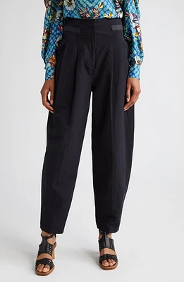 Ulla Johnson Alda Pleated Tapered Pants Noir at Nordstrom,