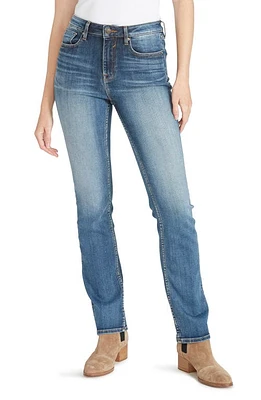 Vigoss Ace High Waist Slim Straight Leg Jeans Medium Wash at Nordstrom