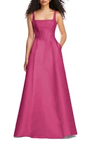 Alfred Sung Corset Satin Gown at Nordstrom,