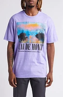 Philcos x Claude Monet Soleil Cotton Graphic T-Shirt Violet Pigment at Nordstrom,