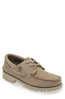 Timberland Authentic 3-Eye Lug Boat Shoe Light Taupe Nubuck at Nordstrom,