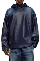 DIESEL D-NLAB-S Track Tie Dye Denim Sweatshirt at Nordstrom,