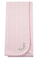 Little Me Dainty Flowers Pointelle Cotton Blanket in Pink at Nordstrom