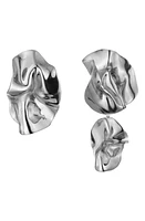 Sterling King Mismatched Fold Earrings in Sterling Silver at Nordstrom