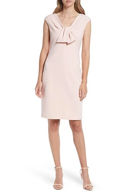 Harper Rose Tie Front Cap Sleeve Sheath Dress Blush at Nordstrom,