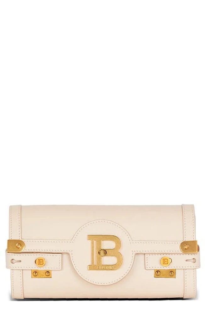 Balmain B-Buzz 23 Convertible Leather Clutch in Ivory at Nordstrom