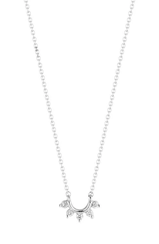 Dana Rebecca Designs Mini Diamond Curve Pendant Necklace in White Gold at Nordstrom