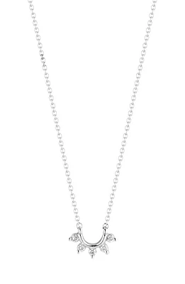 Dana Rebecca Designs Mini Diamond Curve Pendant Necklace in White Gold at Nordstrom