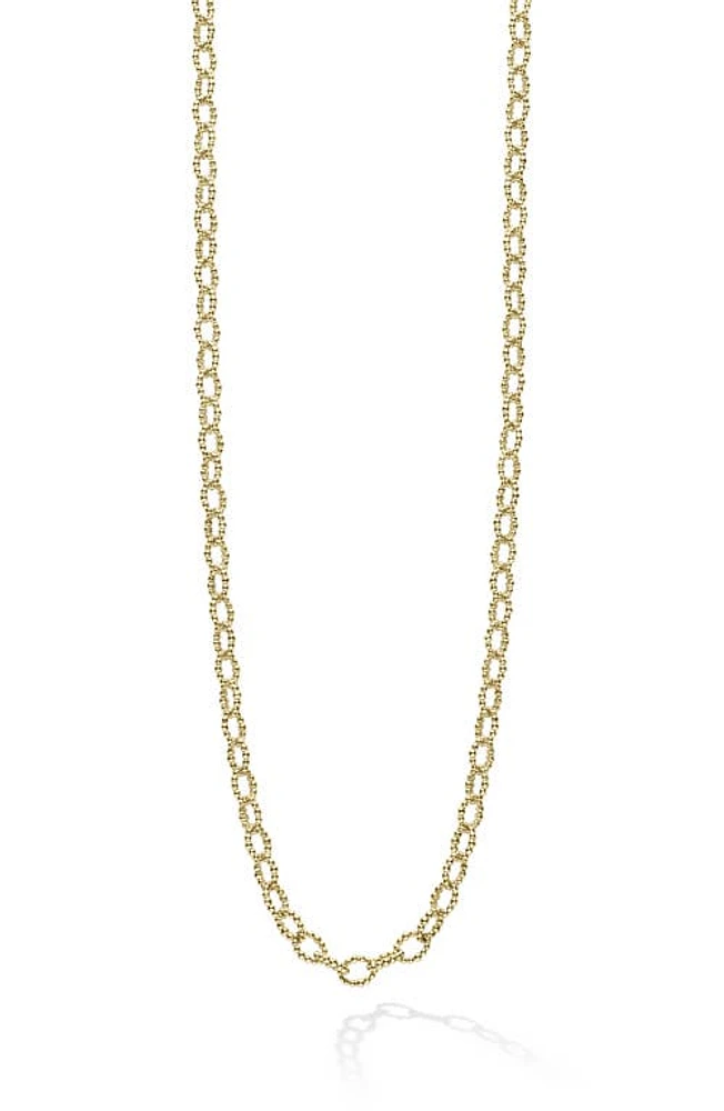 LAGOS Signature Caviar Beaded Link Necklace in Gold at Nordstrom