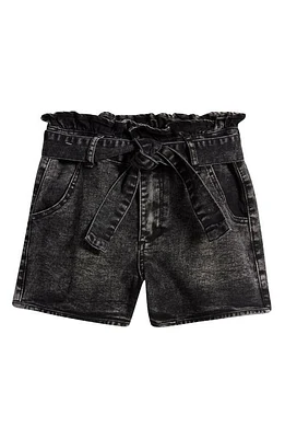 Joe's Kids' Gia Denim Paperbag Shorts Black Galaxy at Nordstrom,