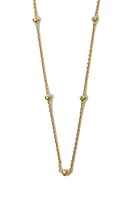 Argento Vivo Sterling Silver Bead Station Necklace in Gold at Nordstrom