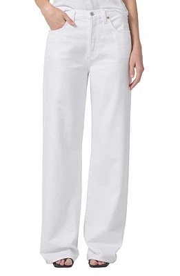 Citizens of Humanity Annina High Waist Wide Leg Organic Cotton Jeans in Seashell at Nordstrom, Size 32