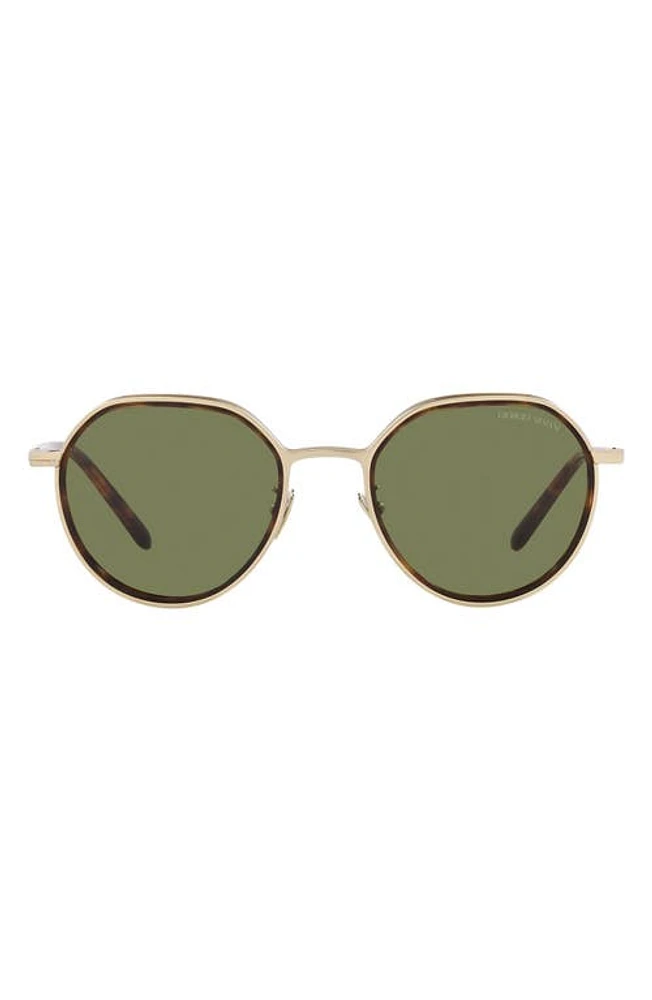 Armani Exchange 49mm Small Phantos Sunglasses in Matte Pale Gold at Nordstrom