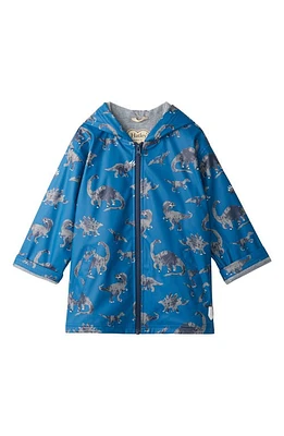 Hatley Kids' Dinosaur Hooded Raincoat Blue at Nordstrom,