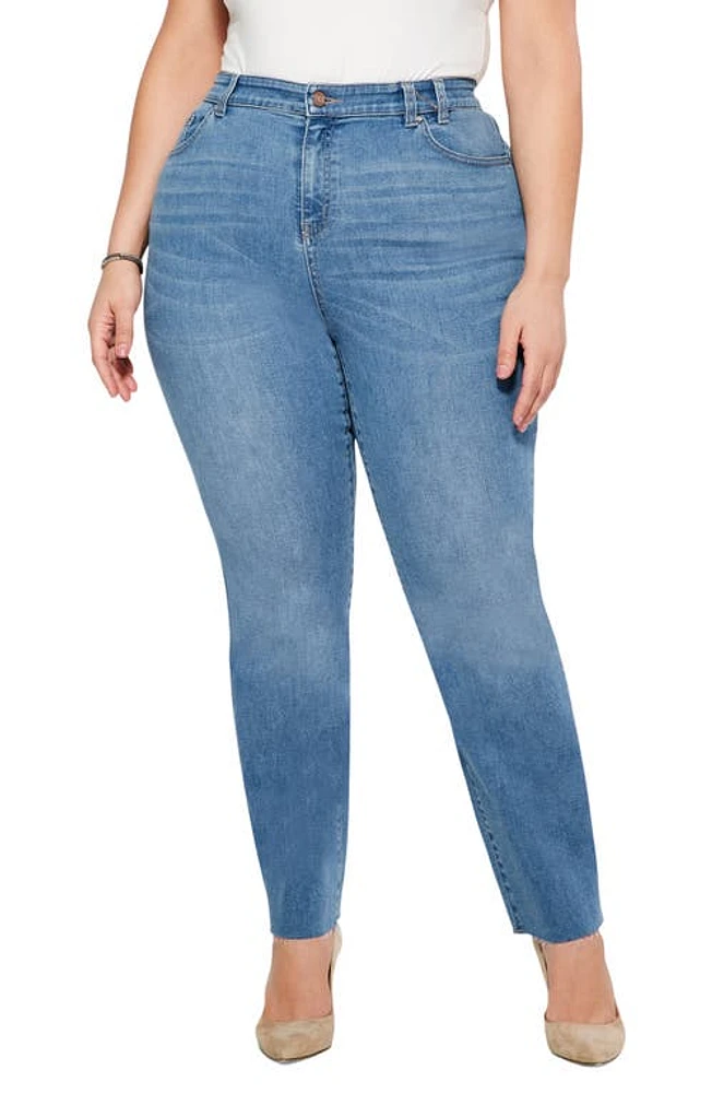 NIC+ZOE Ankle Straight Leg Jeans Horizon at Nordstrom,