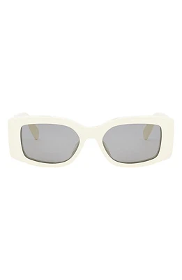 CELINE Triomphe 53mm Rectangular Sunglasses in Ivory /Smoke at Nordstrom