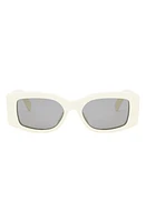 CELINE Triomphe 53mm Rectangular Sunglasses in Ivory /Smoke at Nordstrom