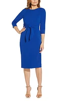 Adrianna Papell Tie Waist Crepe Dress at Nordstrom,