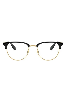 Ray-Ban Phantos 51mm Optical Glasses in Black Gold at Nordstrom