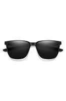 Smith Lowdown 54mm ChromaPop Polarized Square Sunglasses in Matte Black /Black at Nordstrom