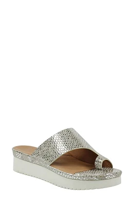 L'Amour des Pieds Ahlina Platform Sandal Silver/Gold at Nordstrom,