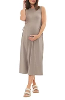 Ripe Maternity Carol Cutout Rib Midi A-Line Dress at Nordstrom,