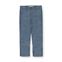 Hope & Henry Boys' Chambray Suit Pant, Infant Blue at Nordstrom,