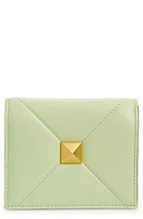 Valentino Garavani Roman Stud Quilted Leather French Wallet in Ap4 Ambrosia at Nordstrom