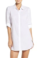 Tommy Bahama Boyfriend Shirt Cover-Up White at Nordstrom,