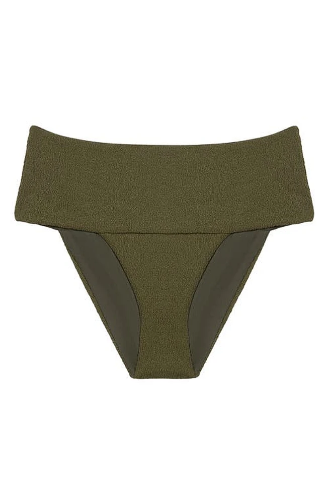 ViX Swimwear Firenze Jessica High Waist Bikini Bottoms Green at Nordstrom,