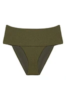 ViX Swimwear Firenze Jessica High Waist Bikini Bottoms Green at Nordstrom,