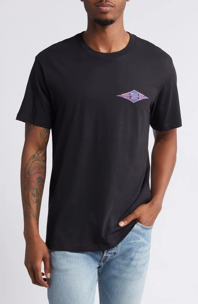 Billabong Crayon Wave Graphic T-Shirt Black at Nordstrom,