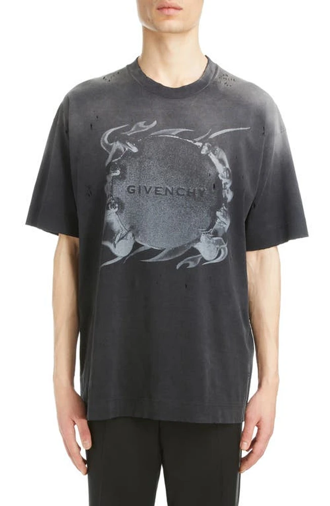 Givenchy Casual Fit Cotton Graphic T-Shirt Black at Nordstrom,