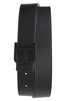 Balmain B-Buckle Leather Belt in Noir at Nordstrom, Size 115 Eu